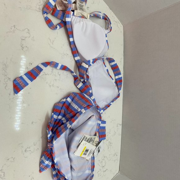 NWT Jessica Simpson Striped Two Piece swimsuit - Picture 6 of 6